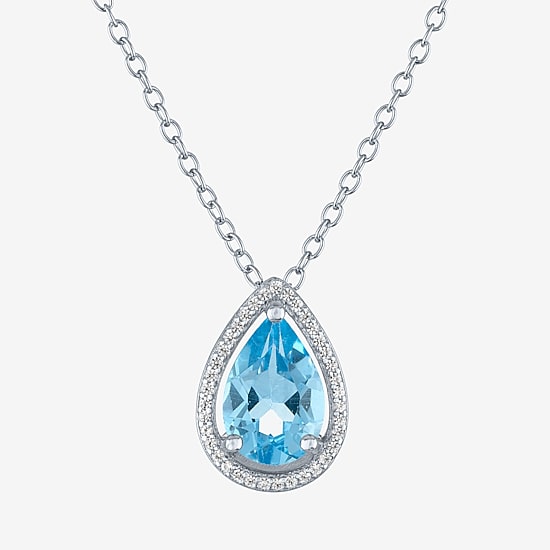 2-pc.Birthstone Necklace Set in Sterling Silver