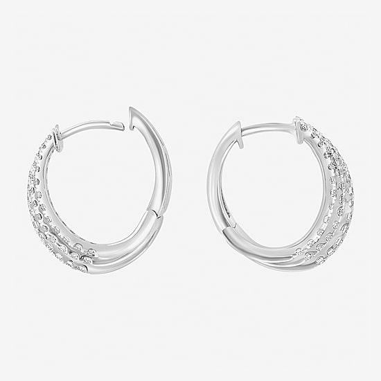 Effy Final Call (G / Vs2-Si1) 1 CT. T.W. Lab Grown White Diamond Sterling Silver 76mm Stud Earrings