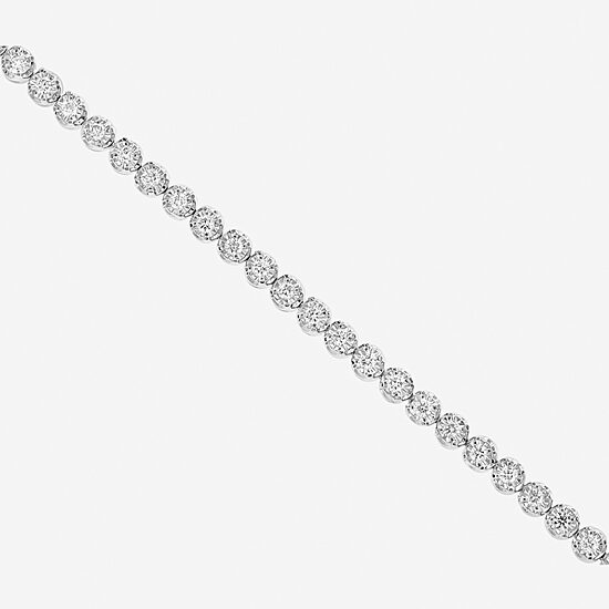 Effy Final Call (G / Si1-Si2) Womens 1 CT. T.W. Lab Grown White Diamond Sterling Silver 7 Inch Tennis Bracelet