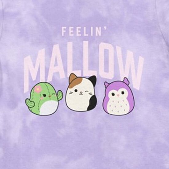 Little Girls Crew Neck Short Sleeve Regular Fit Squishmallows Graphic T-Shirt