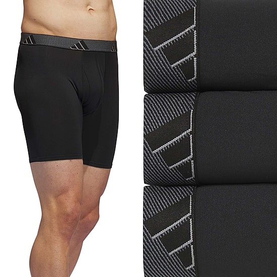 adidas Performance Microfiber Mens Big and Tall 3 Pack Boxer Briefs 5158597