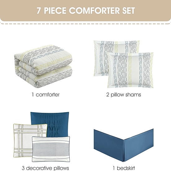 Stratford Park Hamish 7pc Lightweight Comforter Set