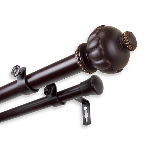 Rod Desyne Selma 1" Adjustable Double Curtain Rod