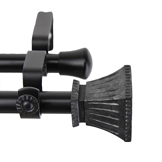 Rod Desyne Trumpet 13/16" Adjustable Double Curtain Rod