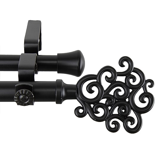 Rod Desyne Tidal 13/16" Adjustable Double Curtain Rod