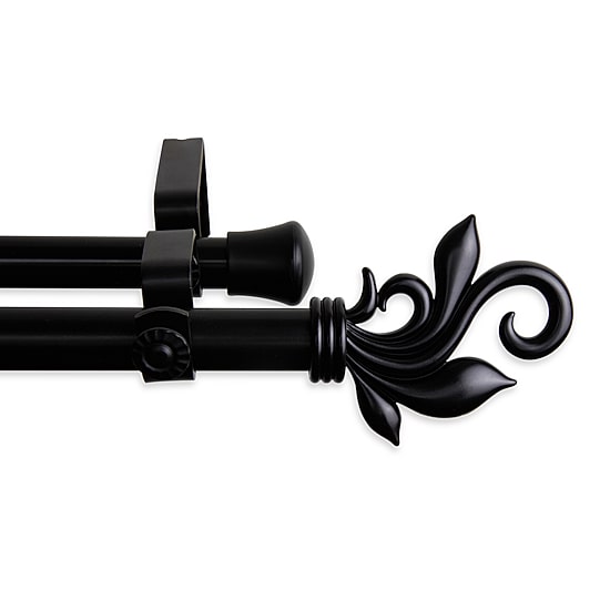Rod Desyne Delilah 13/16" Adjustable Double Curtain Rod