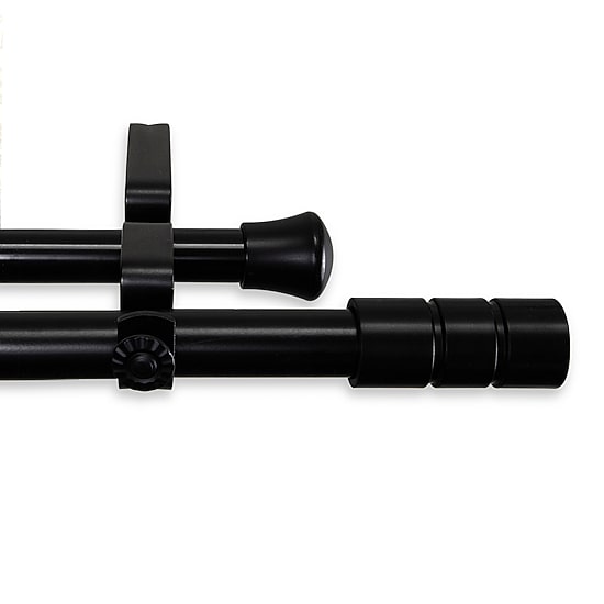 Rod Desyne Theo 13/16" Adjustable Double Curtain Rod