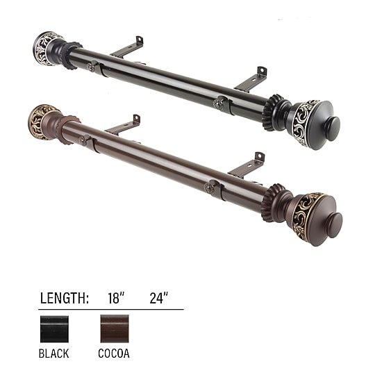 Rod Desyne (Set Of 2) Lattice Side 1 1/2 in Curtain Rod