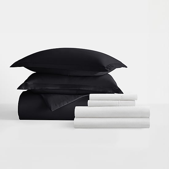 Casual Comfort Solid Down Alternative Complete Bedding Set with Sheets