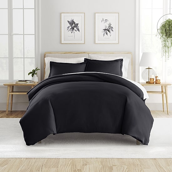 Casual Comfort Solid Down Alternative Complete Bedding Set with Sheets