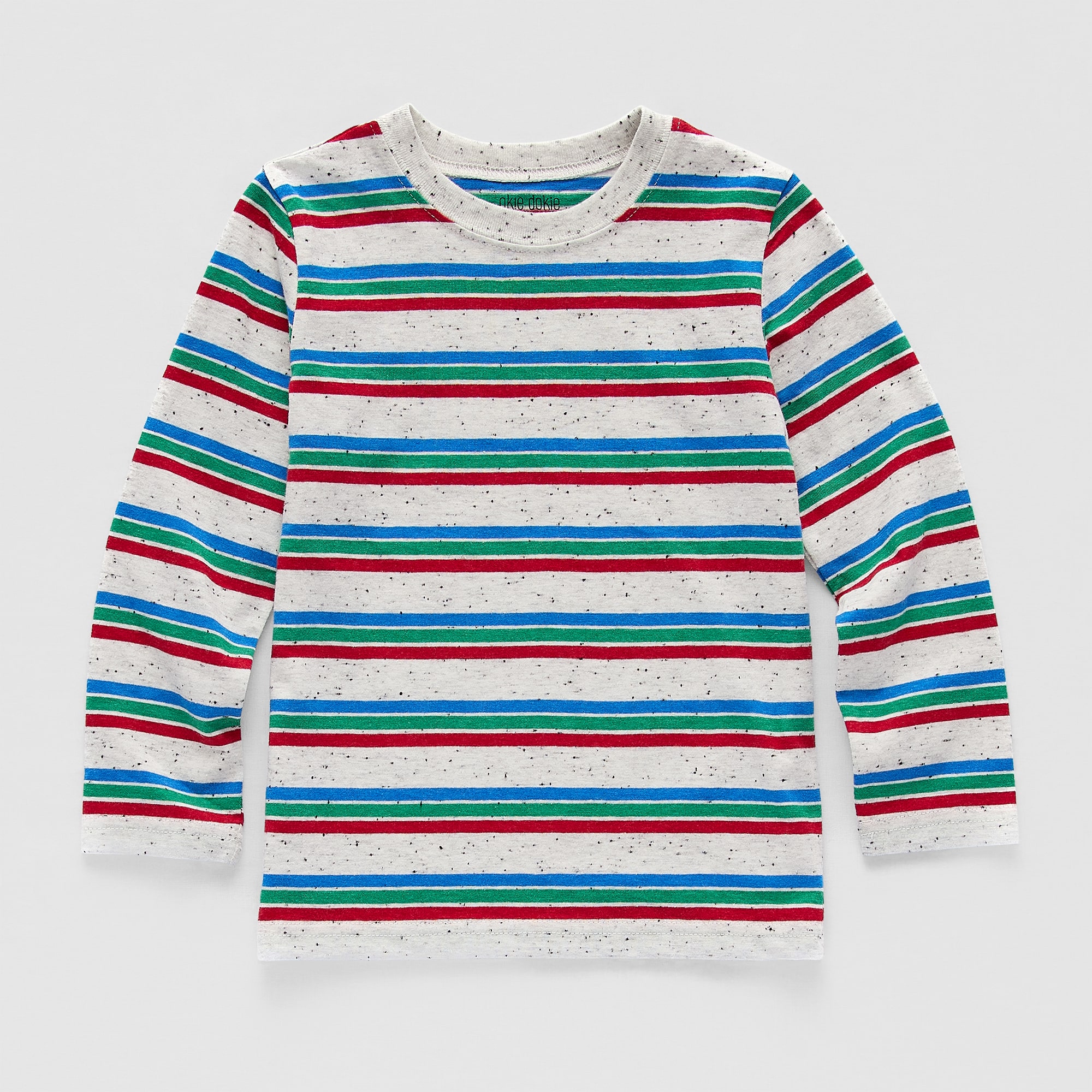Okie Dokie Toddler & Little Boys Crew Neck Long Sleeve T-Shirt