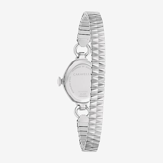 Caravelle Designed By Bulova Womens Silver Tone Stainless Steel Expansion Watch 43l225