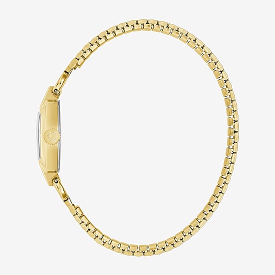 Caravelle Designed By Bulova Womens Gold Tone Stainless Steel Expansion Watch 44l267