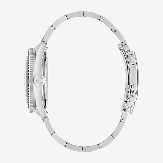 Caravelle Designed By Bulova Mens Silver Tone Stainless Steel Bracelet Watch 43b175