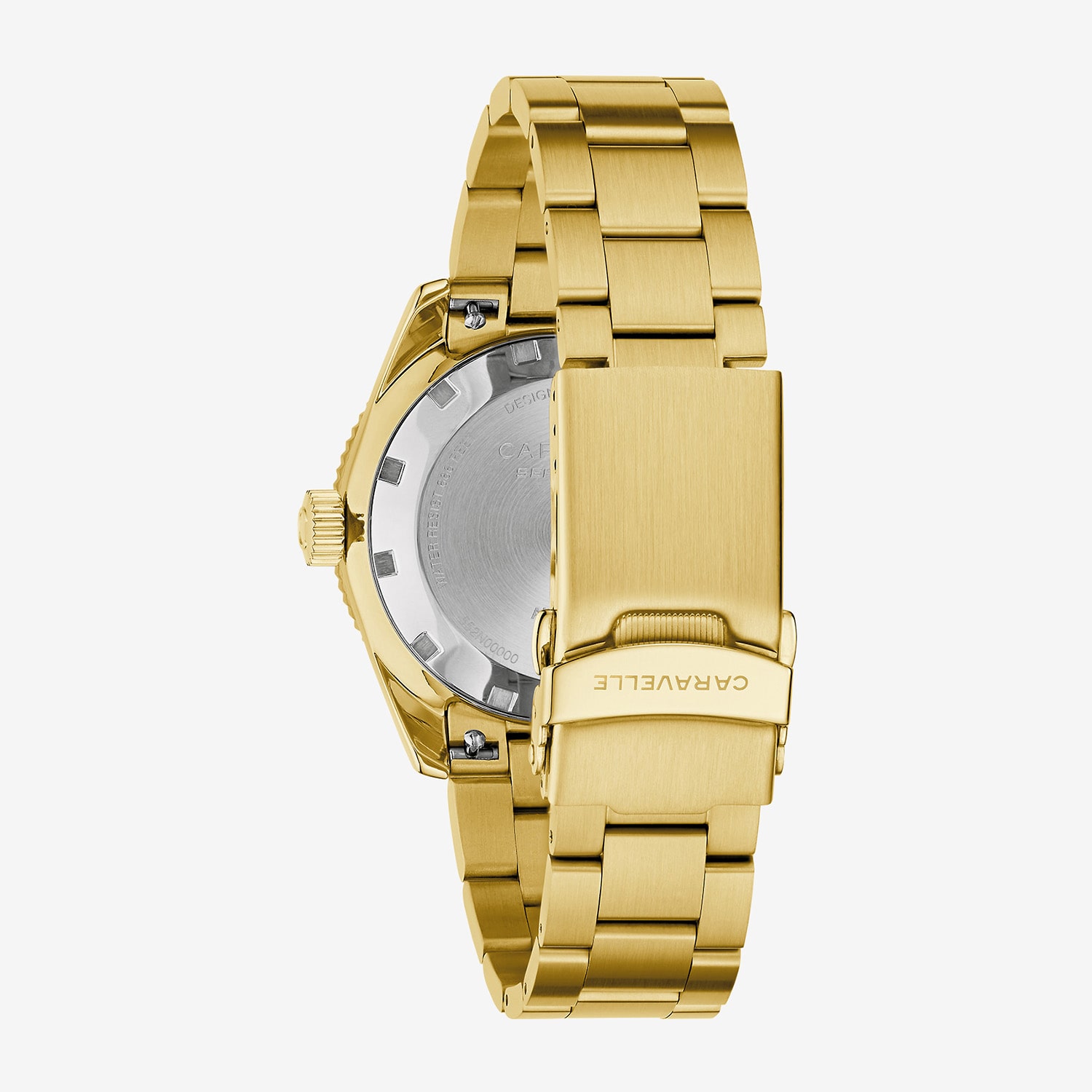 Caravelle Designed By Bulova Mens Gold Tone Stainless Steel Bracelet Watch 44b128