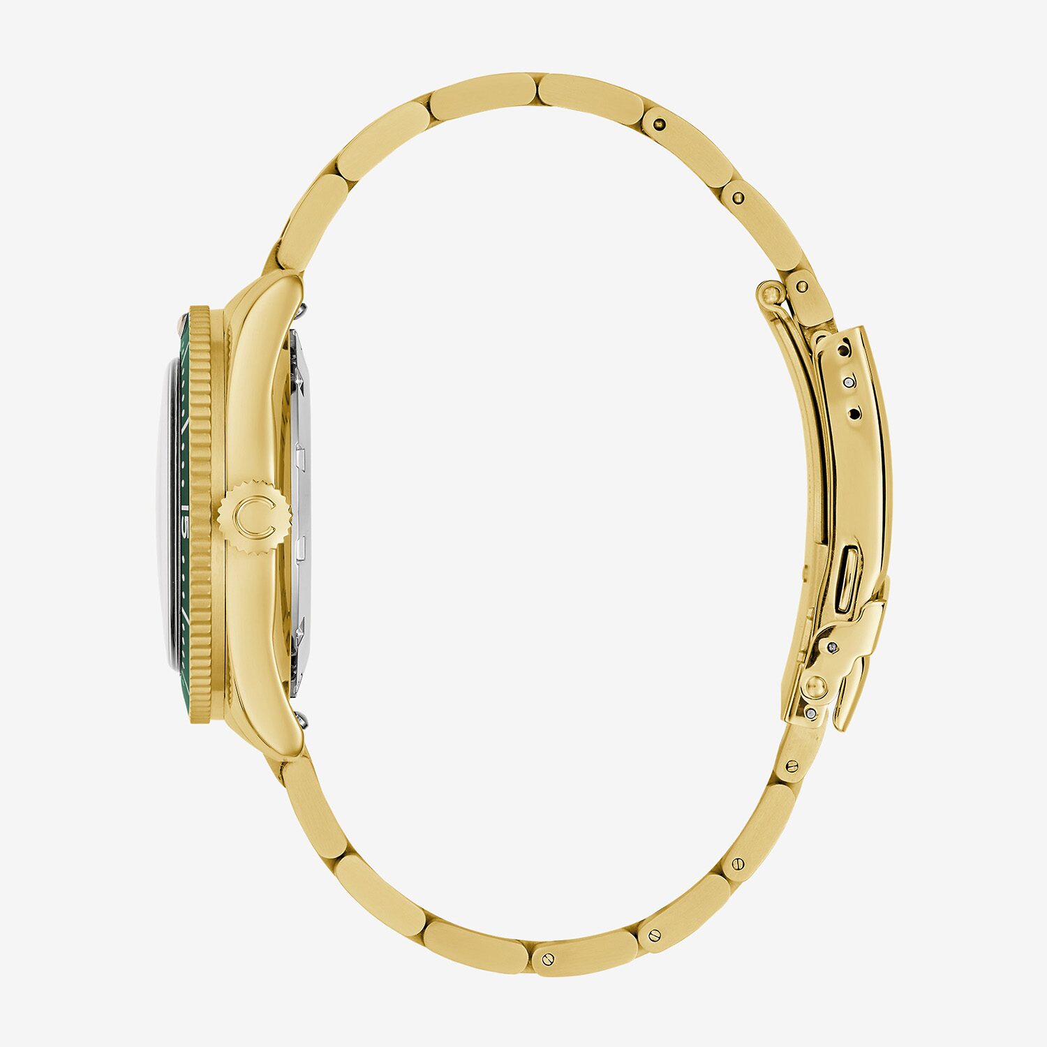 Caravelle Designed By Bulova Mens Gold Tone Stainless Steel Bracelet Watch 44b128