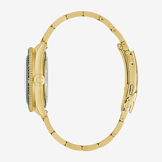 Caravelle Designed By Bulova Mens Gold Tone Stainless Steel Bracelet Watch 44b128