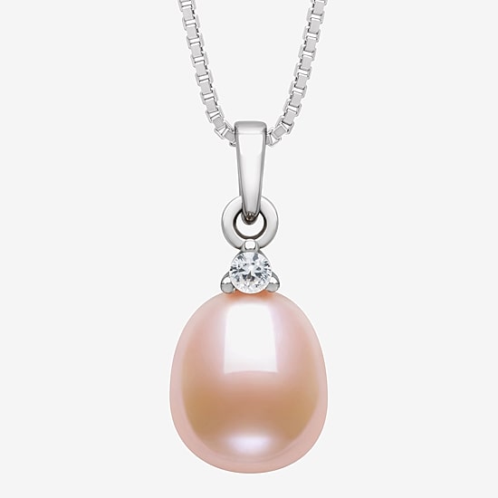 Cultured Freshwater Pearl Sterling Silver 18 Inch Pendant Necklace