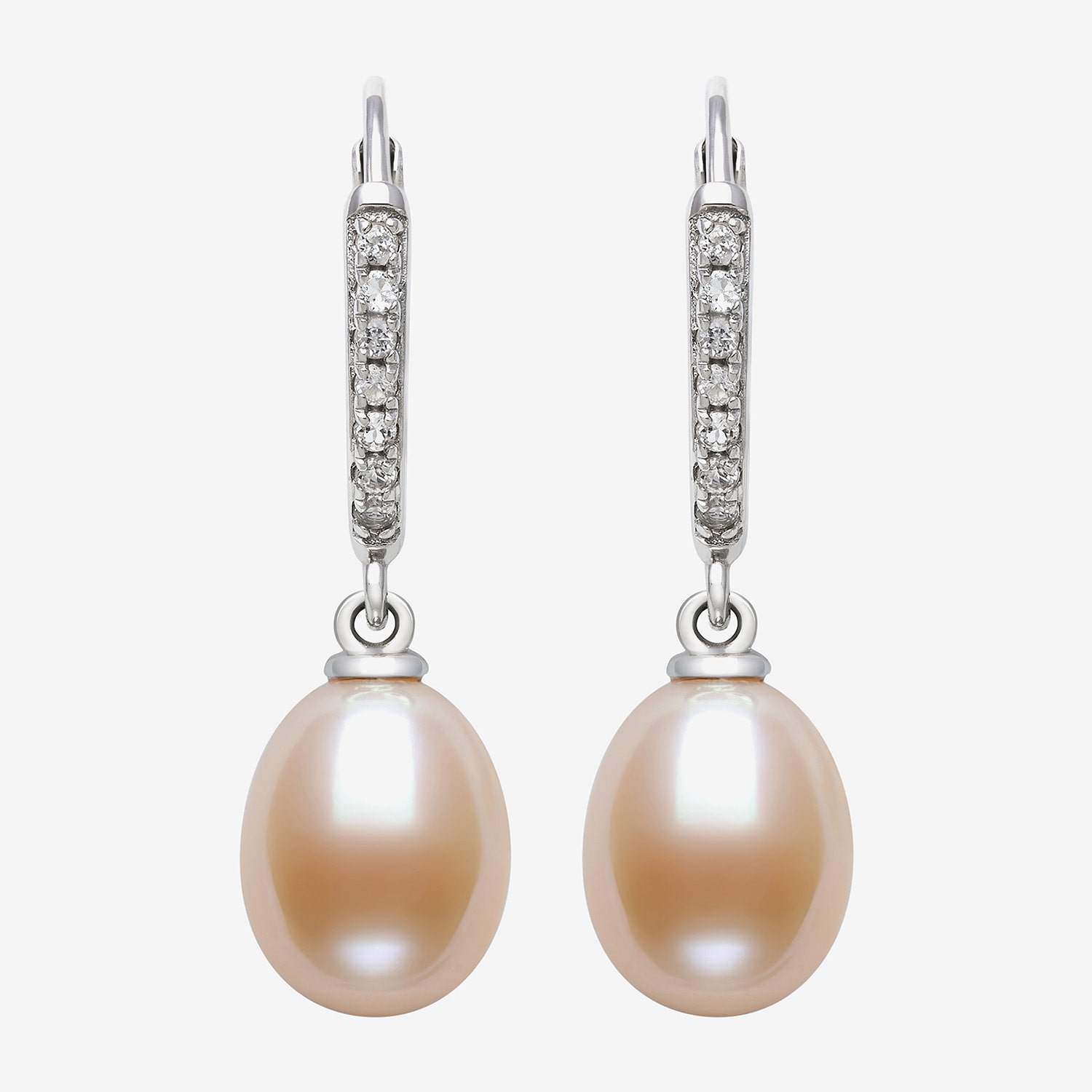 Cultured Freshwater Pearl Sterling Silver Drop Earrings