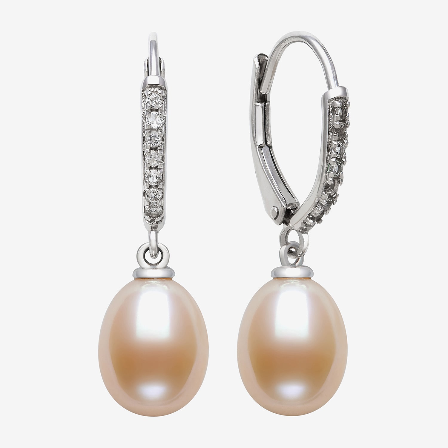 Cultured Freshwater Pearl Sterling Silver Drop Earrings