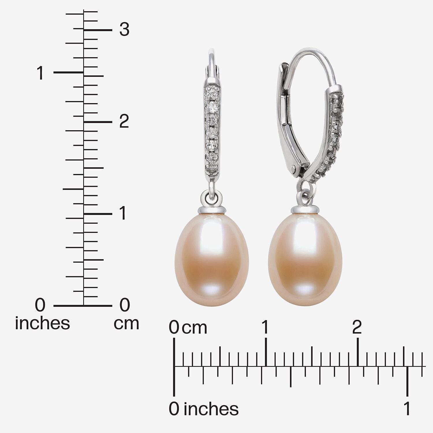 Cultured Freshwater Pearl Sterling Silver Drop Earrings