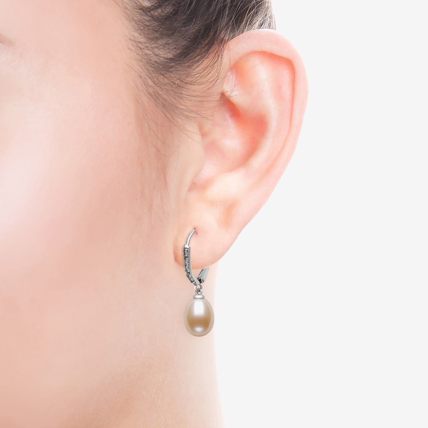 Cultured Freshwater Pearl Sterling Silver Drop Earrings
