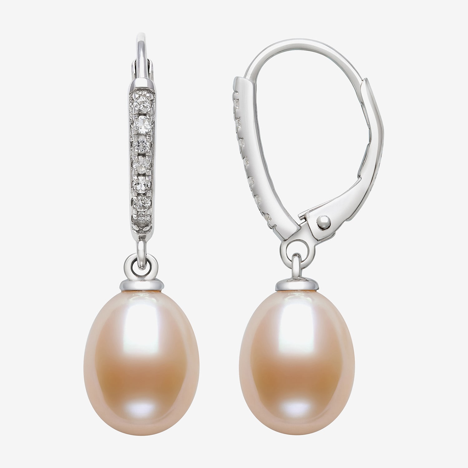 Cultured Freshwater Pearl Sterling Silver Drop Earrings