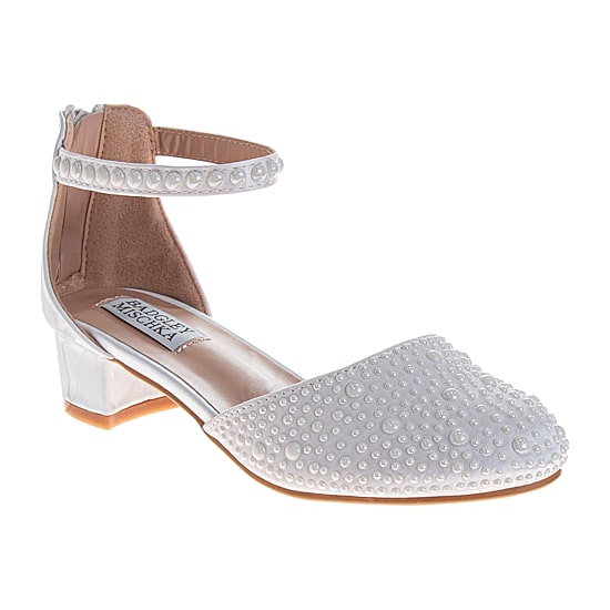 Badgley Mischka Toddler Round Closed Toe Block Heel Pumps
