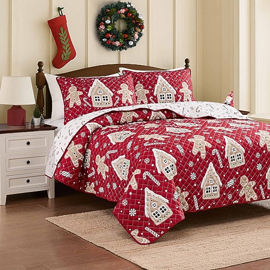 Avanti Holiday Lane Set Reversible Quilt