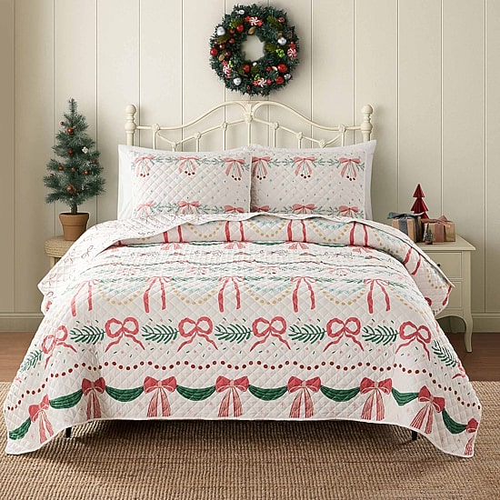 Avanti Bows And Branches Set Reversible Quilt
