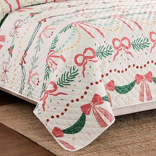 Avanti Bows And Branches Set Reversible Quilt