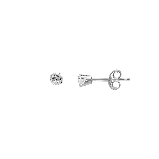 1/4 CT. T.W. Natural White Diamond 14K Gold 3.1mm Round Stud Earrings