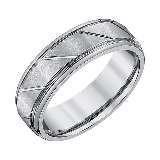 Mens 7MM Tungsten Wedding Band