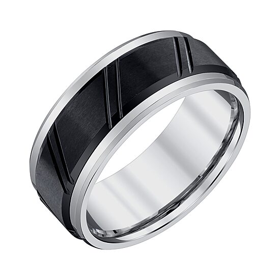 Mens 9mm Tungsten Wedding Band