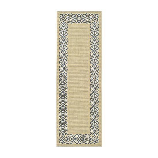 Safavieh Courtyard Collection Dara Oriental Indoor/Outdoor Runner Rug