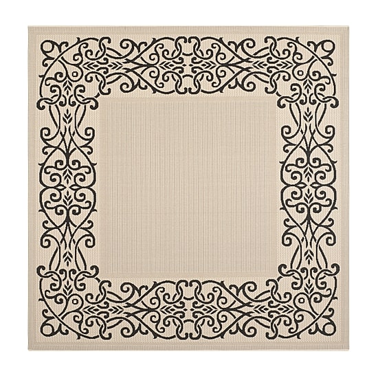 Safavieh Courtyard Collection Dara Oriental Indoor/Outdoor Square Area Rug