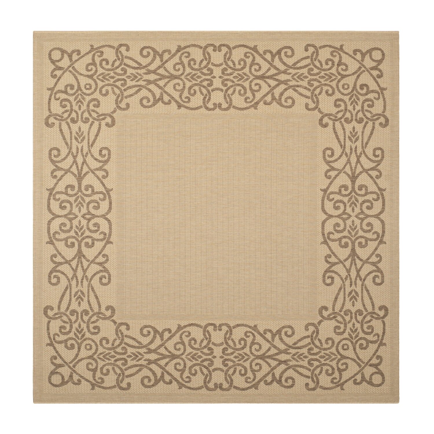 Safavieh Courtyard Collection Dara Oriental Indoor/Outdoor Square Area Rug