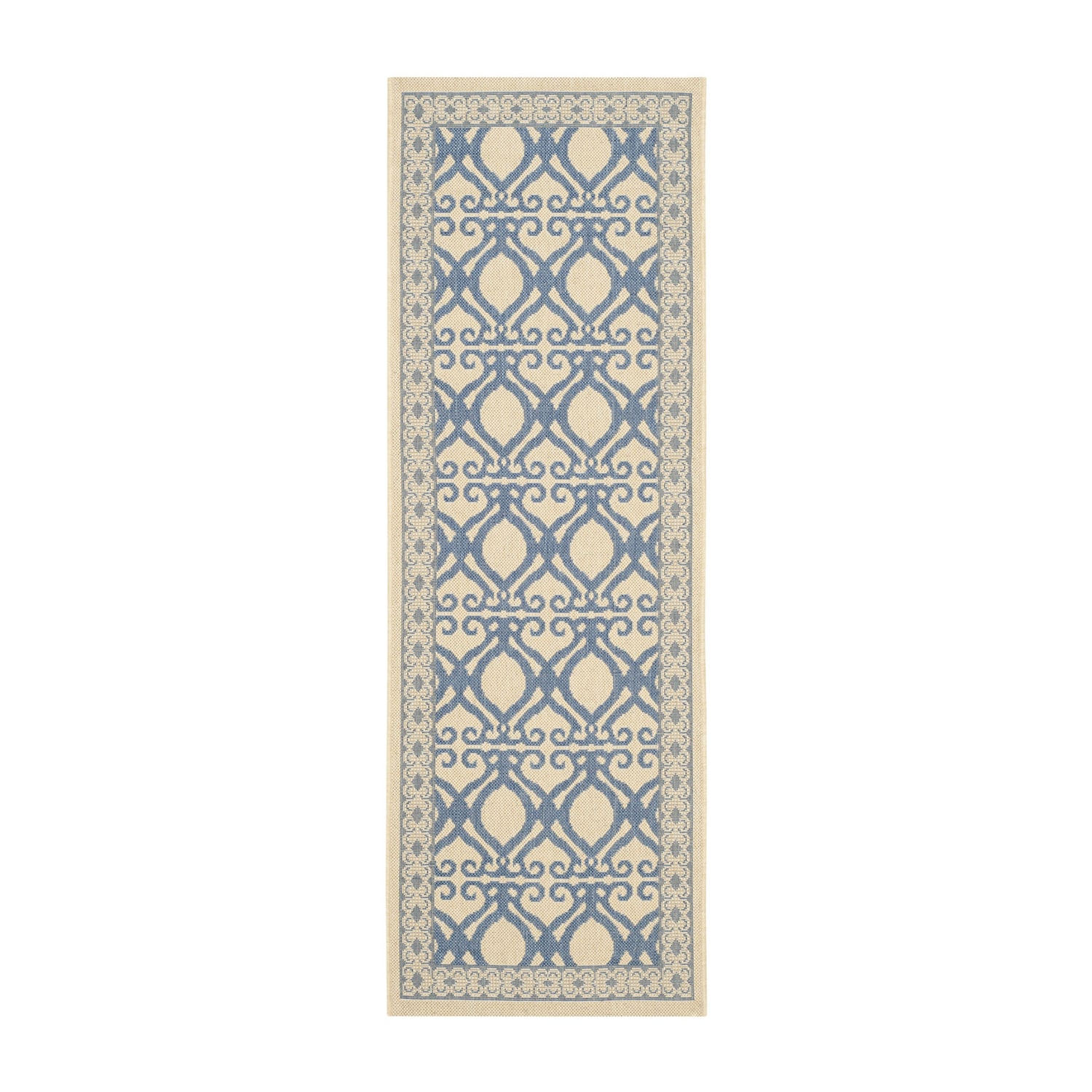 Safavieh Courtyard Collection Desi Geometric Indoor/Outdoor Runner Rug
