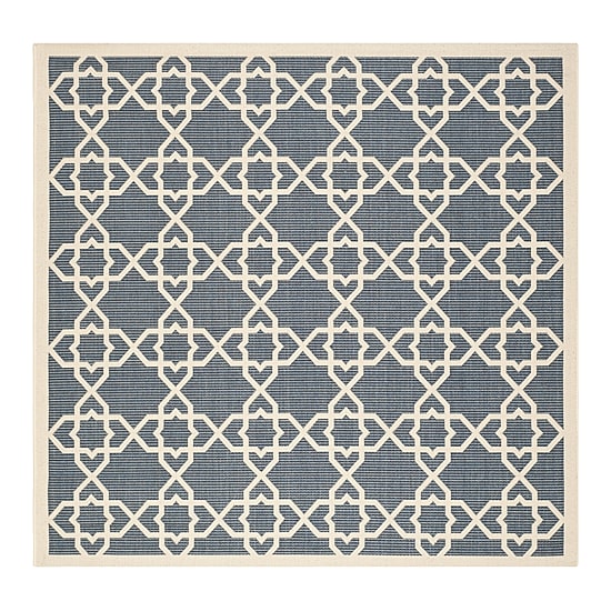 Safavieh Courtyard Collection Nicol Geometric Indoor/Outdoor Square Area Rug