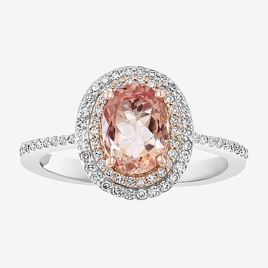 Effy Final Call Womens 1/4 CT. T.W. Diamond & Genuine Gemstone 14K White Gold Cocktail Ring