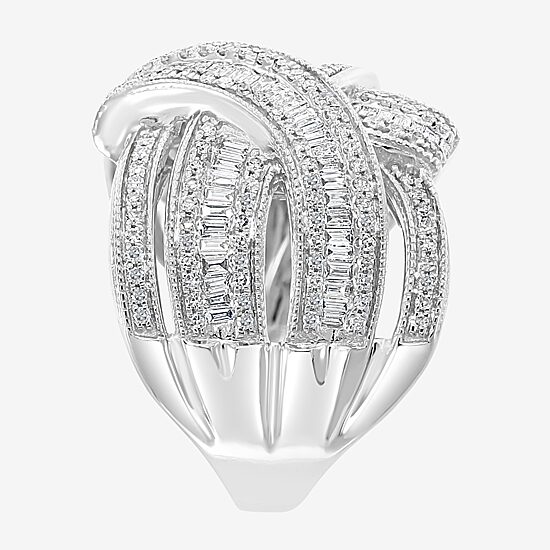 Effy Final Call Womens 7/8 CT. T.W. Natural Diamond 14K Gold Crossover Band