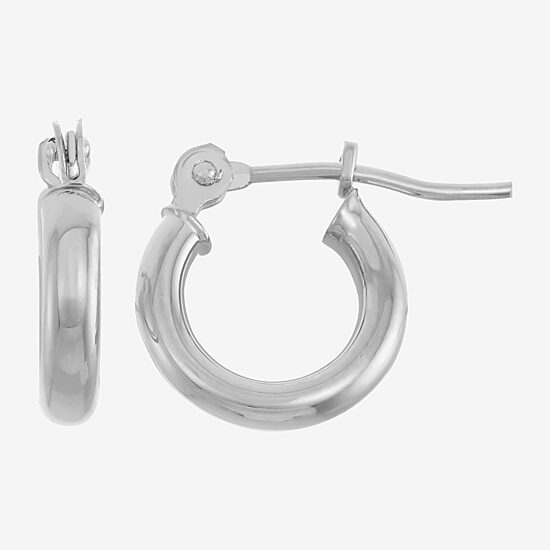 Womens 10K Gold 10mm Hoop Earrings