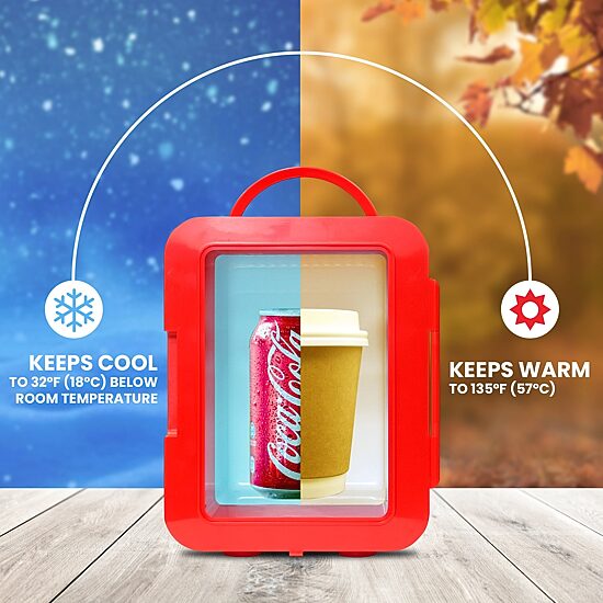 Coca-Cola Love 1971 Series Mini Fridge 6 Can Cooler/Warmer