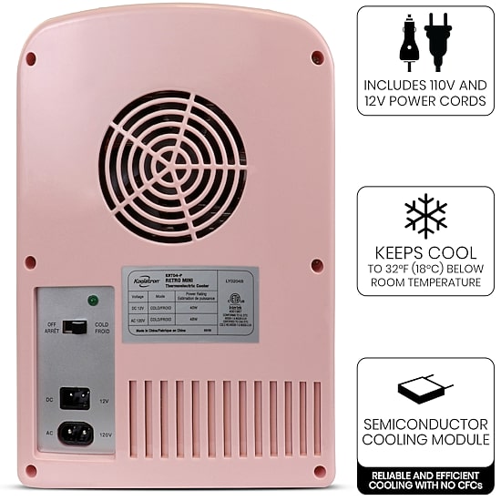 Koolatron 6 Can Retro Portable Mini Fridge