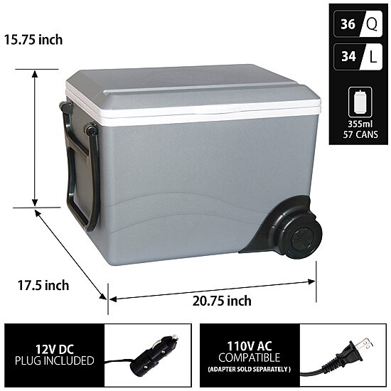 Koolatron Kool Wheeler Thermoelectric Cooler Warmer 34L