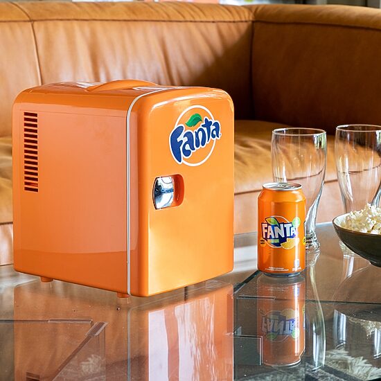 Coca-Cola Fanta 4L Portable Cooler/Warmer 12V AC/DC Mini Fridge