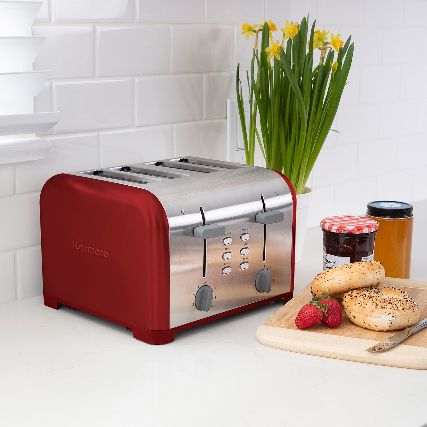 Kenmore 4-Slice White Dual Control Toaster