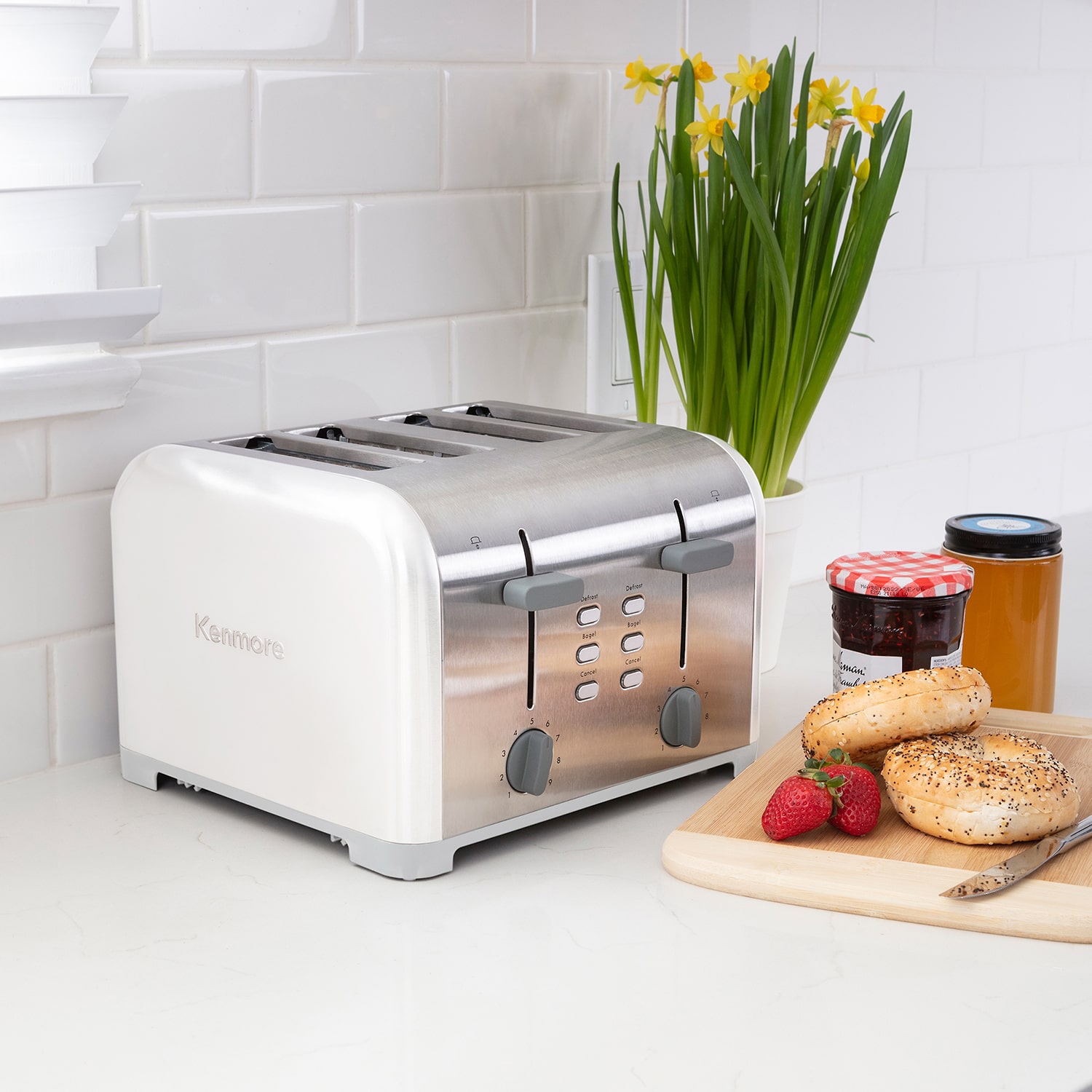 Kenmore 4-Slice White Dual Control Toaster