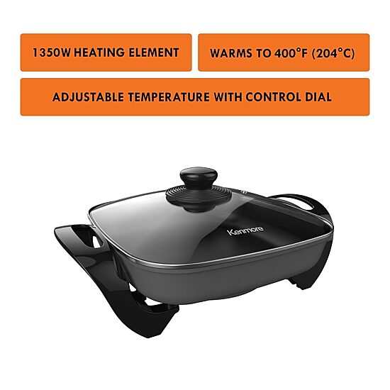 Kenmore 12" x 12" Non-Stick Electric Skillet