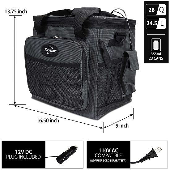 Koolatron 12V Portable Iceless Cooler Bag 25L/26Qt